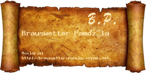 Brauswetter Paméla névjegykártya